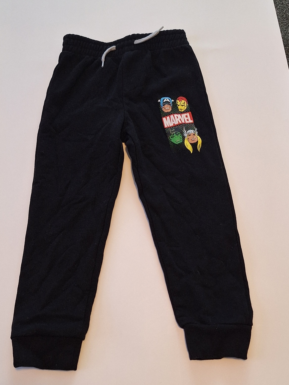 Marvel Kids Black Logo Sweatpants Size 4T